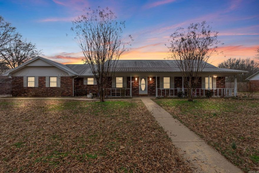 Welcome home! Located on a spacious corner lot in a well-established neighborhood, this home boasts three bedrooms and two bathrooms, and a 667 sq ft bonus/game room with a half bath—perfect for game-day entertainment or relaxation. The kitchen features a large island with a butcher block top and comes fully equipped with all appliances, including the refrigerator. Just off the kitchen, you’ll find a generous walk-in pantry. All the bedrooms are equipped with walk-in closets, and many of the light fixtures throughout the home include motion sensors for added convenience. Recent updates include a new 5-ton HVAC unit installed in 2023 and a newly replaced water heater, giving you peace of mind. Plus, the sellers are including the washer and dryer in the sale! Outdoors, enjoy a covered porch that spans the length of the home, as well as a covered patio/deck in the back, complete with a privacy fence for a relaxed, private setting. Additional amenities include a bonus detached 493 sq ft 2-car garage and a separate 280 sq ft storage building. All of this is ideally located close to shopping and dining! Schedule a showing today!