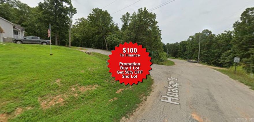 Buy one lot and get 50% off an additional lot! Owner-finance for easy terms. Cash buyers can pay by debit or credit card as well. Nice lot to develop or hold for future value. Public water and electric are available to run to property and will need septic. Owner/agent. No mobiles allowed. 1000 minimum build size on any other type of home, depending on subdivision. Finance is $100 down and 10 months at $99 and closing costs are included. Lots marked with red banner are part of promotion. No limit on lots. Buyer responsible for any/all taxes and lots sold "as-is". Quit claim deed conveys. Parcel ID# 380-20591-000