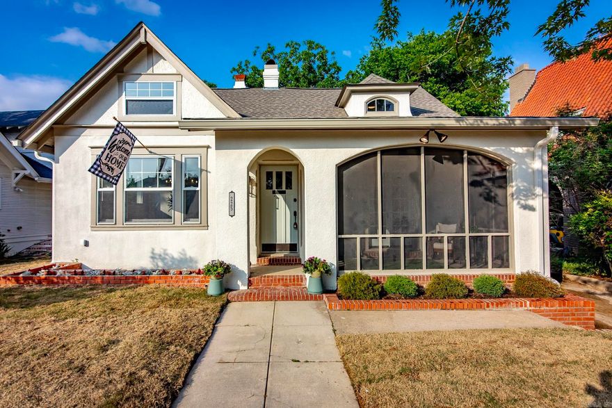 Nestled in the heart of Hillcrest Historic District, this beautifully renovated home blends timeless character with modern comfort in one of Little Rock’s most desirable neighborhoods. This spacious 4-bedroom, 3.5-bath residence has been thoughtfully updated from top to bottom. Inside, refinished hardwood floors stained in a rich Jacobean tone create a warm, inviting atmosphere throughout. The living area is anchored by a stunning arched fireplace, adding charm and a cozy focal point. The layout offers both functionality and flow, ideal for everyday living and entertaining. Major upgrades provide peace of mind, including a new roof and gutters, updated plumbing and electrical, new ductwork, energy-efficient windows, and a brand-new HVAC system. Enjoy the cozy screened porch—perfect for morning coffee or relaxing evenings—overlooking a private setting. Parking is a breeze with a rear carport and convenient alley access, a rare and valuable feature in this historic neighborhood. Located just moments from Hillcrest’s popular shops, restaurants, and parks, this move-in-ready home offers the perfect blend of historic appeal and modern upgrades.