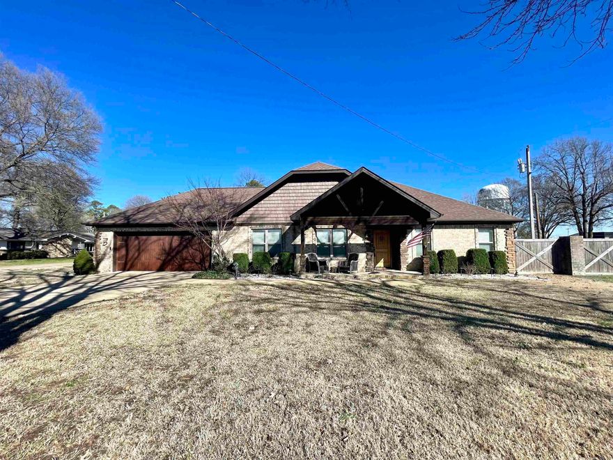 Fall in love with this 3 bedroom, 2 bath, all brick home in a desirable location in Trumann, Arkansas. Easy access to interstate I-555, 15 minutes from Jonesboro and 45 minutes to Memphis. Home sits on a large corner lot with a privacy fenced backyard, front porch, and a large back patio. Our favorite things about this home are the extra large living room, the spacious primary bedroom, the pantry, and the deep linen closets in both bathrooms. There is no carpet throughout and a large sunroom with access to the back yard. Some extras include a security system and a Rethink storm shelter in the garage floor for peace of mind. Call your favorite REALTOR® and come see it for yourself!