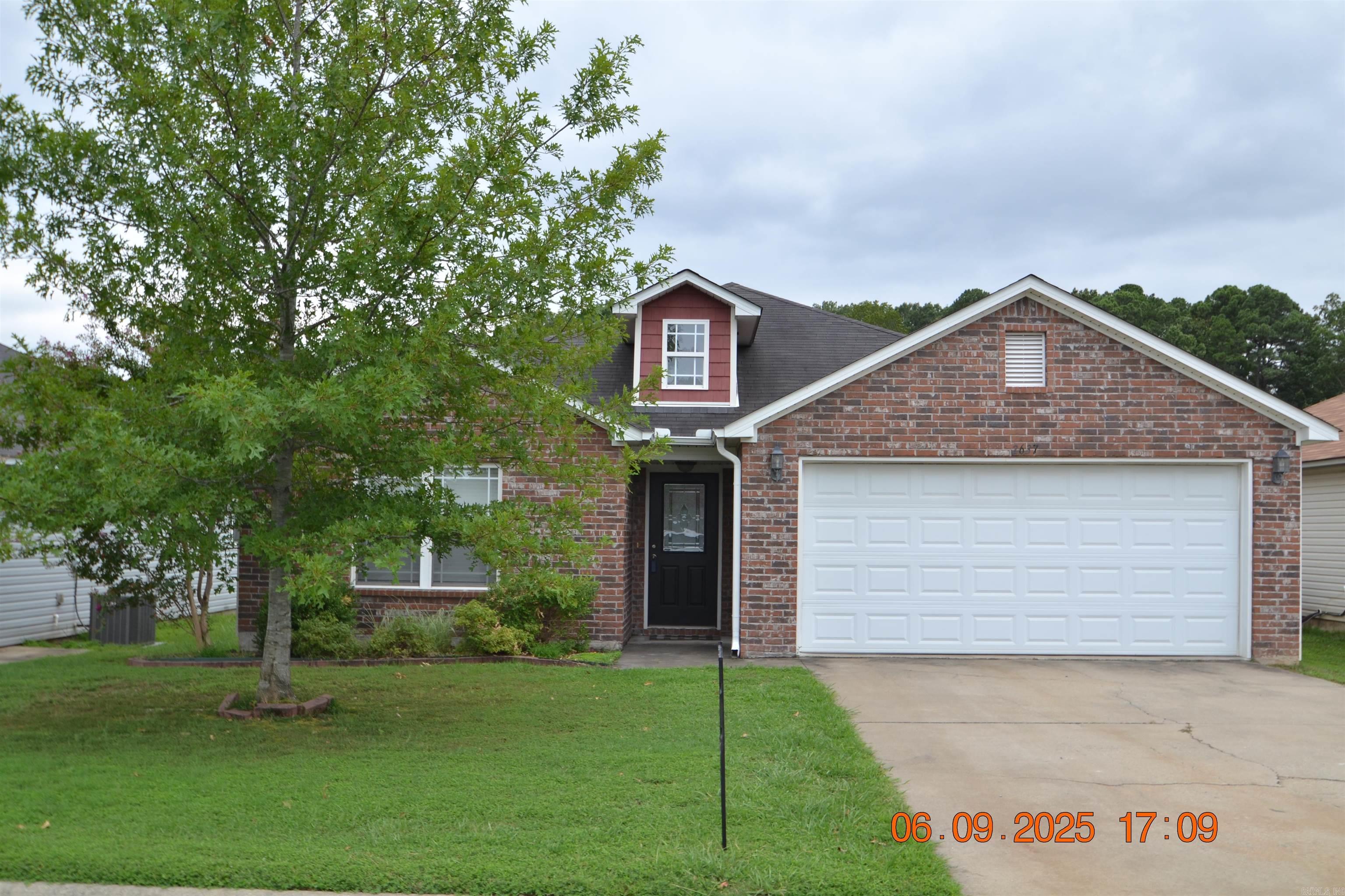 Lovely 3br, 2ba home in quiet subdivision with easy access to shopping, schools, interstate. Fresh paint throughout!! Gleaming wood floor in entry and great room. Wonderful kitchen has lots of countertop space and cabinets. Hightop bar is a nice addition. Refrigerator conveys. Cozy breakfast area and laundry room w/pantry. Tray ceilings are nice touches in the great room and primary bedroom. The primary bedroom has an adjoining bath with shower/tub combination. Two additional bedrooms have a central hall bath. A porch overlooks the fenced backyard. There is also a storage shed.