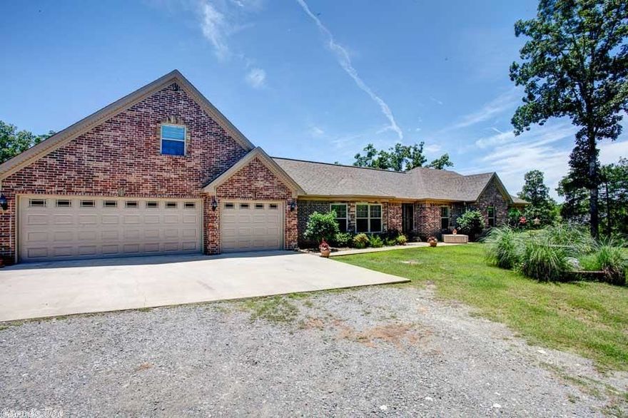 Beautiful all brick on almost 5.5 acres! 3 separate HVAC heat pump units,2 Marathon water heaters (75 & 50 gal), Clear Flow septic system, city water, extra insulation, low-e argon windows, insulated 3 car garage, master closet is a 10'x10' FEMA approved safe room, nice built-ins in living room and master bdrm, extra large bonus room and game room! 30' above ground pool + play set, high speed internet available! 16'x30' storage shed and fenced backyard. Lots of wildlife!!