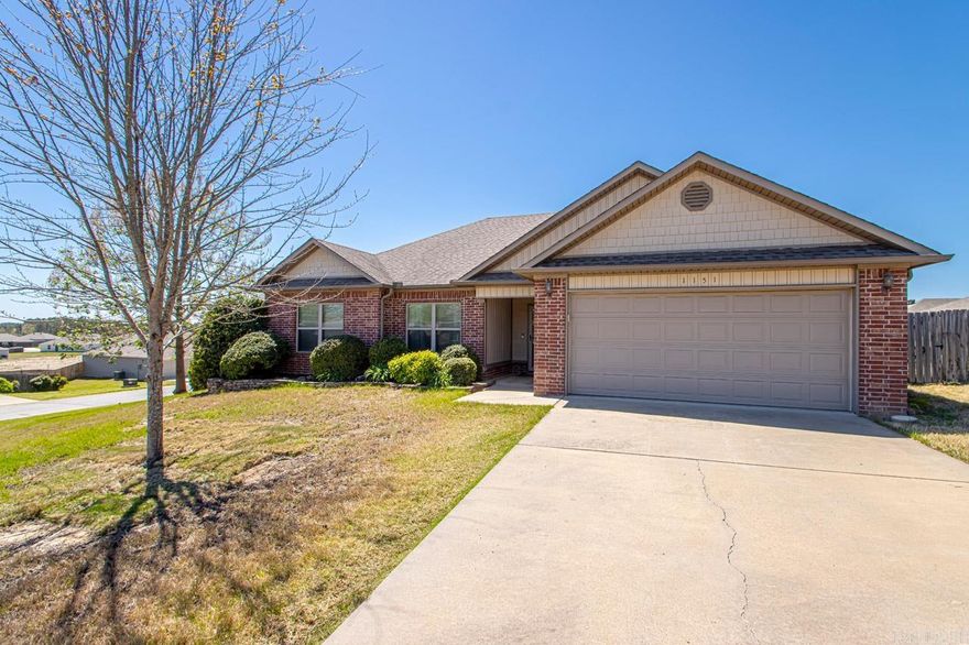 Come check out this beautiful "like new" construction home in the Meadows, Phase II @ Centennial Valley! This 3br/2ba Home is on a double, corner lot toward the back of the neighborhood only a few minutes from downtown Benton. The home is in the Mountain View Elementary/Benton School District. This home features 10ft ceilings in the living area with an open kitchen/living room concept with a breakfast nook. Kitchen appliances include a stainless-steel oven, dishwasher, and microwave. Ample food storage is also available in separately located pantry. Luxury vinyl flooring is newly installed in the living room, primary bedroom and both guest rooms. The primary bathroom features a walk-in shower, double vanity, and two walk-in closets. The utility room is spacious and includes additional cabinet space. External features include an extended, covered patio, Tuff Shed, and an extended garage for additional storage/room. Schedule your VIP showing today because this gem wont last long.