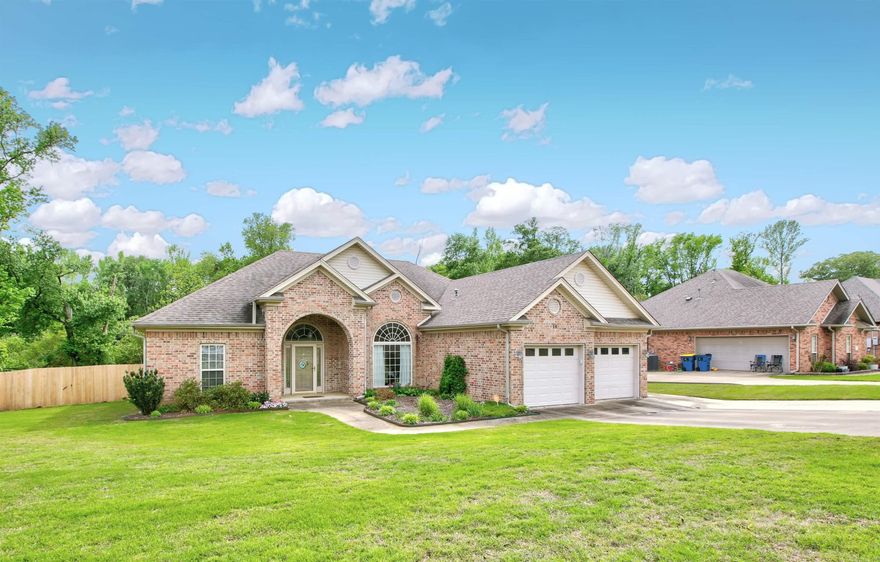 Great location in the Shiloh Subdivision. Easy access to 167 at exit 21. Very private lot with no neighbors behind you. Big lot with privacy fenced back yard and a covered back porch. There is a small storage building that will stay. The home has a split bedroom plan with NO CARPET. Beautiful hand scraped wood flooring in the bedrooms and living areas with ceramic tile in the wet areas. Granite countertops, granite composite sink and faucet added in 2016. Roof and gutters were replaced in 2016. Water Heater in 2022. Privacy fence at front of the house was replaced with Cedar pickets and gates in 2023. Engineered hardwood installed in 2017. HVAC replaced in 2013. Extra concrete parking pad. Radiant Roof barrier added in 2010 for energy efficiency. Proof is on the low utility bills. See documents for utility and improvement info. SEE AGENT REMARKS