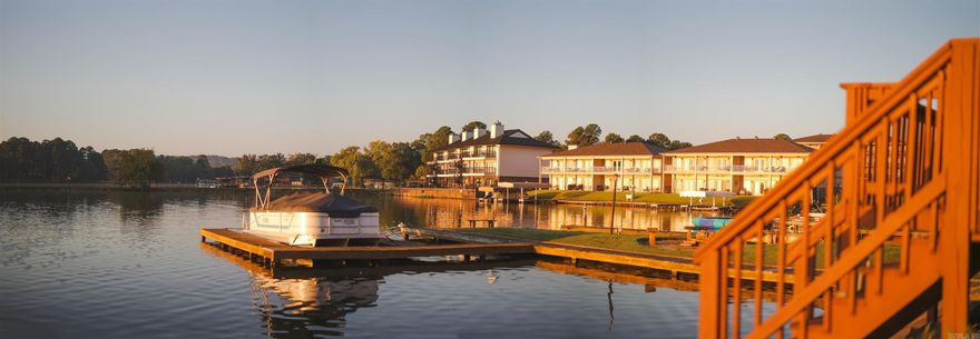 Spacious, Fully Furnished 2 bed 2 bath Lake Hamilton Condo, Large Balcony with Lake Views. Large Open Kitchen made for entertaining! 2 car covered parking and just steps from the Lake. Boat tie up Available
