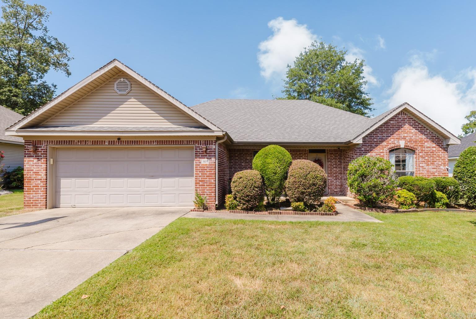 Check out this fantastic home in a great area close to all things! Brand NEW paint and Carpet in bedrooms. Bryant schools. Large living area with gas log fireplace and crown molding. Eat in kitchen with bay window and FRIDGE STAYS! Split floor plan. Master suite with Huge walk in closet PLUS double closets in bathroom. Walk in shower and Jet tub. Separate laundry room. Covered patio with fully fenced yard! All you need to do is move in!