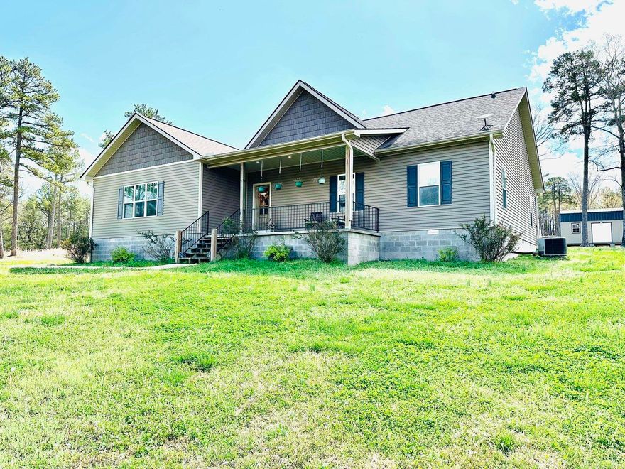 Nestled on 33 secluded acres just outside Mount Pleasant, Arkansas, this property offers both seclusion and convenience, with essential amenities just a short drive away in Batesville, Arkansas.  As you arrive, the natural beauty surrounds you. A seasonal creek runs through the property, adding to the picturesque landscape. There’s endless opportunities to connect with the great outdoors, right from your own backyard. Abundant wildlife roam the property, making it ideal for avid hunters. Furthermore, the open pastureland would be optimal for horses or farming. This 2,194 square foot modern home boasts vaulted ceilings, large windows, a gas log fireplace, custom finishes, and hardwood floors. The open layout seamlessly connects the living, kitchen, and dining area. This kitchen is a culinary haven, featuring stainless steel appliances, granite countertops, and ample cabinet space. The master bedroom has an ensuite bathroom and walk-in closet, along with two additional bedrooms and a second full bathroom.  Outside, an expansive deck overlooks the landscape, while a large 3-bay shop provides ample storage or workspace.  All listed for $499,000! Contact us today for a showing.