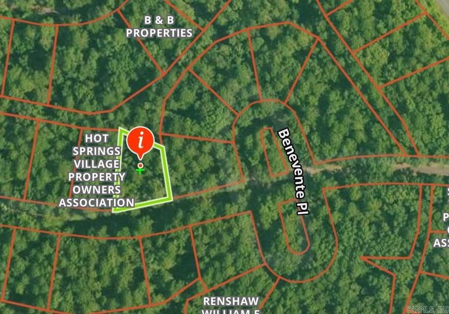 Own your piece of Hot Springs Village! This lot is located between two lakes and comes with privileges of Hot Springs Village basic amenities. Fees to join the village will apply. Contact Hot Springs Village HOA for more information about membership and fees. Agents see remarks