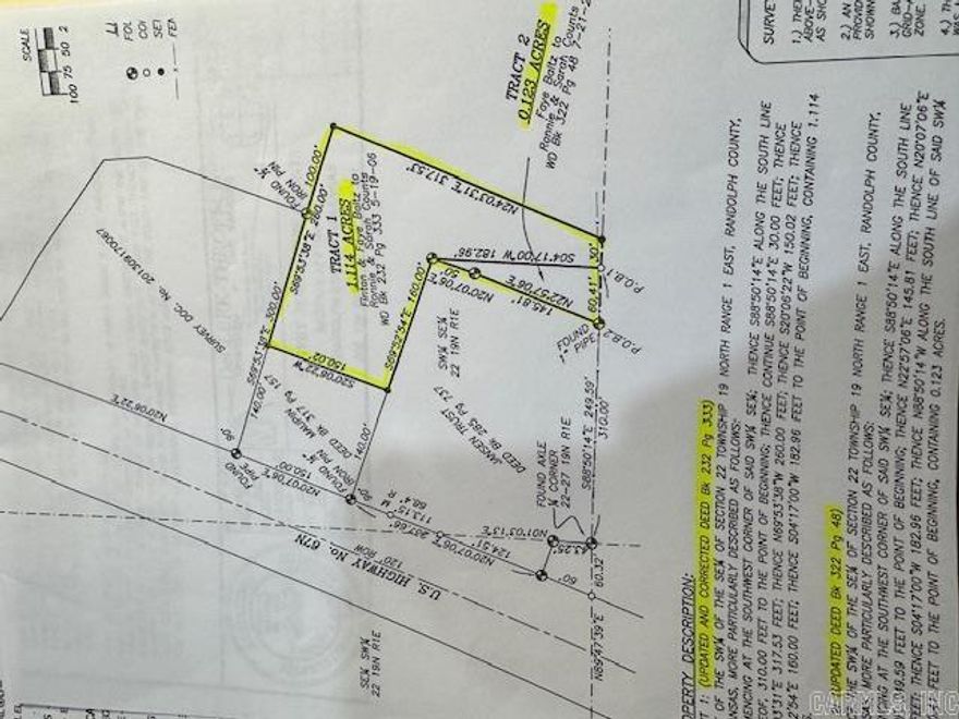 1.24 ACRES PRIME LOCATION!  1.24 surveyed acres. 140 foot long, 30 foot wide easement into property from Hwy 67N right of way. Water, sewer, natural gas and electric available. Nice level building spot. Zoned commercial. Great visibility from Highway!