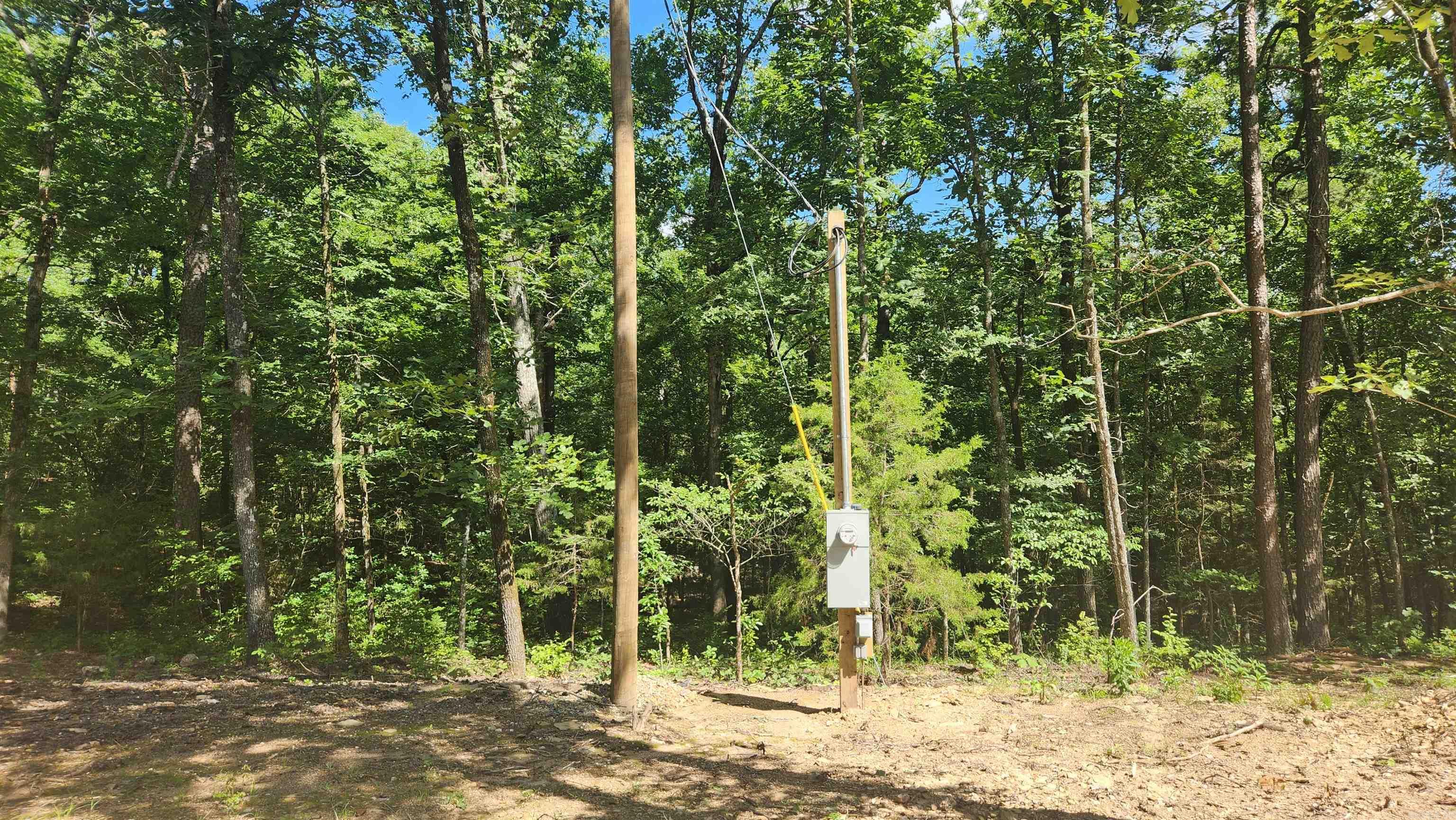 9.5 acres joining Ouachita National Forest on the east and north sides. This property is about 1/2 mile to the Ouachita River access on Rocky Shoals (across from Camp Ozark). There is a 50x90 house pad and a 35x50 shop area all ready for you. Power has also been established. There is not a well or septic yet. But let me tell you how pretty this place is! Lots of hardwood trees. This private setting is not far from Mount Ida and ideal for small town living. No restrictions. Give us a call.