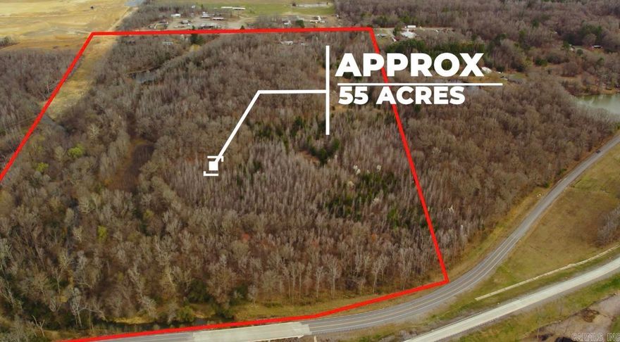 Future Development Site Opportunity.  This Approx 55 Acres has frontage on N. Willie Ray Drive and Ernie Davis.  Mostly wooded land w/small portion in Flood Plain X.  Significant portion is NOT in the flood plain.  Borders the City of Cabot land for the new sports complex and borders the Exit Ramp interchange area.  Official Survey to follow later.  Prior survey w/markups seen here. Open to subdivide to possibly. See Agent Remarks.