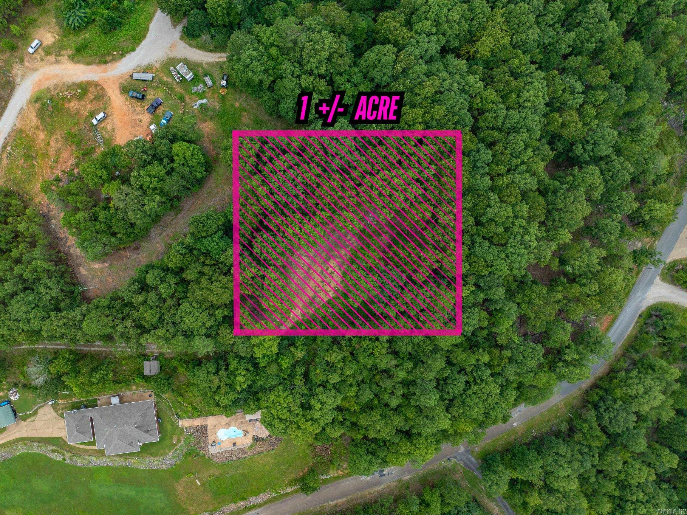 PRETTY MOUNTAIN VIEW! 10 MINUTES FROM LAKE OUACHITA! 3 MILES FROM HOT SPRINGS VILLAGE, 20 MINUTES FROM DOWNTOWN HOT SPRINGS! One Acre in Jessieville School District Has Electric, Water, and Septic (Sellers do not know if septic or well function. When they purchased the property in 2024, someone had recently been living in a camper using all of the on-site utilities including septic & well) No Restrictions- Tiny House, Mobile, Modular, RV, or Camper are ALL Permitted! Agents Read Remarks!