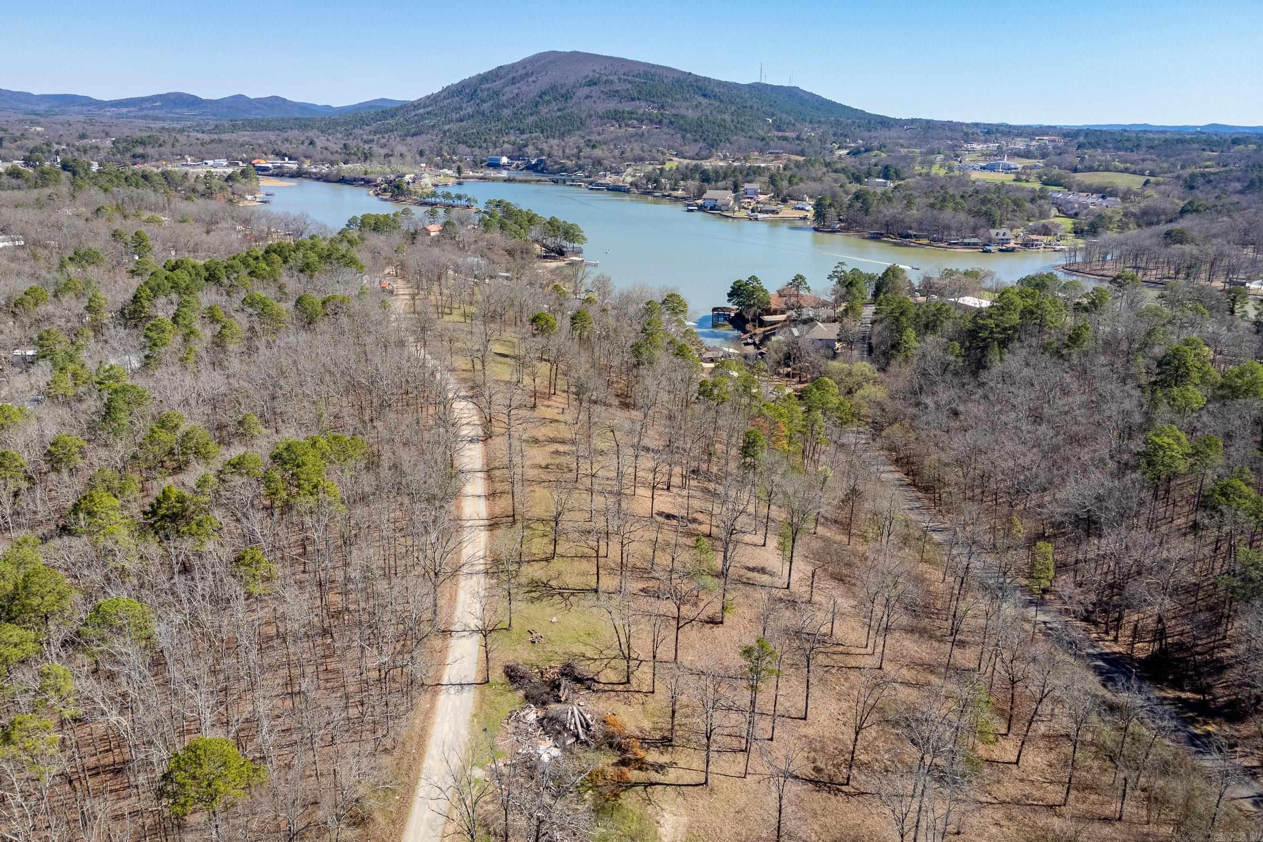 10 acres with excellent development potential. Portions of the property have views of the lake and mountains. Preliminary plat available showing property divided into 19 lots. Property is in Lake Hamilton School District.