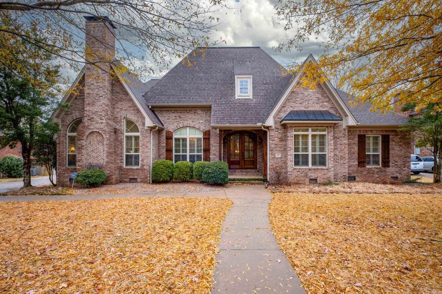 Welcome to this classic home nestled in the highly sought-after Chenal neighborhood, The Courts. Situated on a level lot, this beautifully designed home offers timeless elegance and thoughtful functionality throughout. A stunning foyer welcomes you inside and leads to a formal dining room, perfect for hosting gatherings. The kitchen features a large island and opens seamlessly to a bright and spacious hearth room, creating an ideal space for everyday living and entertaining. A generous laundry room offers abundant cabinetry and a dedicated space for a refrigerator, adding both convenience and storage. The home also features a large great room with a fireplace and access to the covered back porch—complete with a third fireplace—providing the perfect spot to relax and enjoy outdoor living year-round. The primary suite is located on the main level and includes an attached bedroom that would make an ideal office or nursery. Two additional bedrooms and a large full bathroom are also on the main floor, offering plenty of space for family or guests. Upstairs, you’ll find a private suite along with tons of attic storage. Classic, spacious, and located in a central location. Come see!