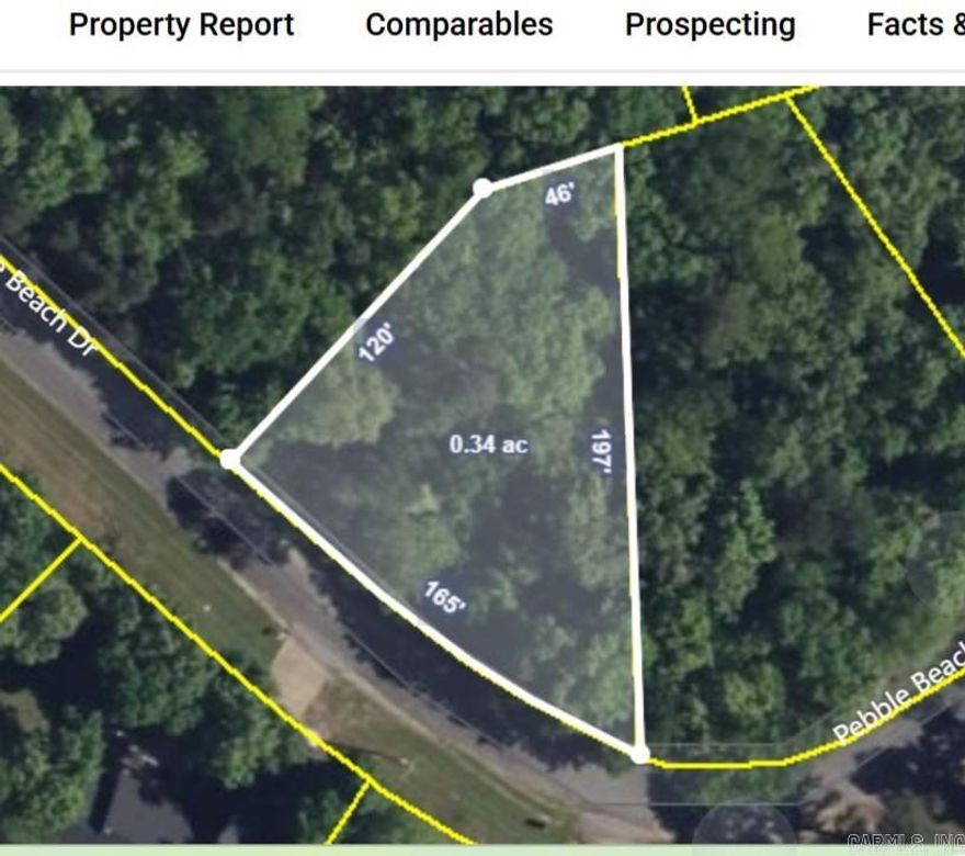 Great subdivion lot with golf course and ponds across the street to allow great front porch views! Fiber internet available in this area for easy work from home advantage.  Enjoy the community amenities of deeded lake access to Lake Catherine via neighborhood boat ramps, community pool, tennis/pickleball and basketball courts, picinic pavilion with fire pit, disc golf course, playground and park. Clubhouse has banquet room, bar & grill, etc. Golf course available for additional fee.  POA dues for the lot $545/yr.  Once a house is built, dues are $1300/yr. OWNER FINANCING AVAILABLE