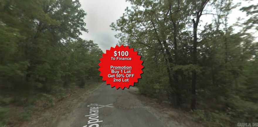 Buy one lot and get 50% off an additional lot! Owner-finance for easy terms. Cash buyers can pay by debit or credit card as well. Nice lot to develop or hold for future value. Public water and electric are available to run to property and will need septic. Owner/agent. No mobiles allowed. 1000 minimum build size on any other type of home, depending on subdivision. Finance is $100 down and 10 months at $109 and closing costs are included. Lots marked with red banner are part of promotion. No limit on lots. Buyer responsible for any/all taxes and lots sold "as-is". Quit claim deed conveys. Parcel ID# 350-19534-000