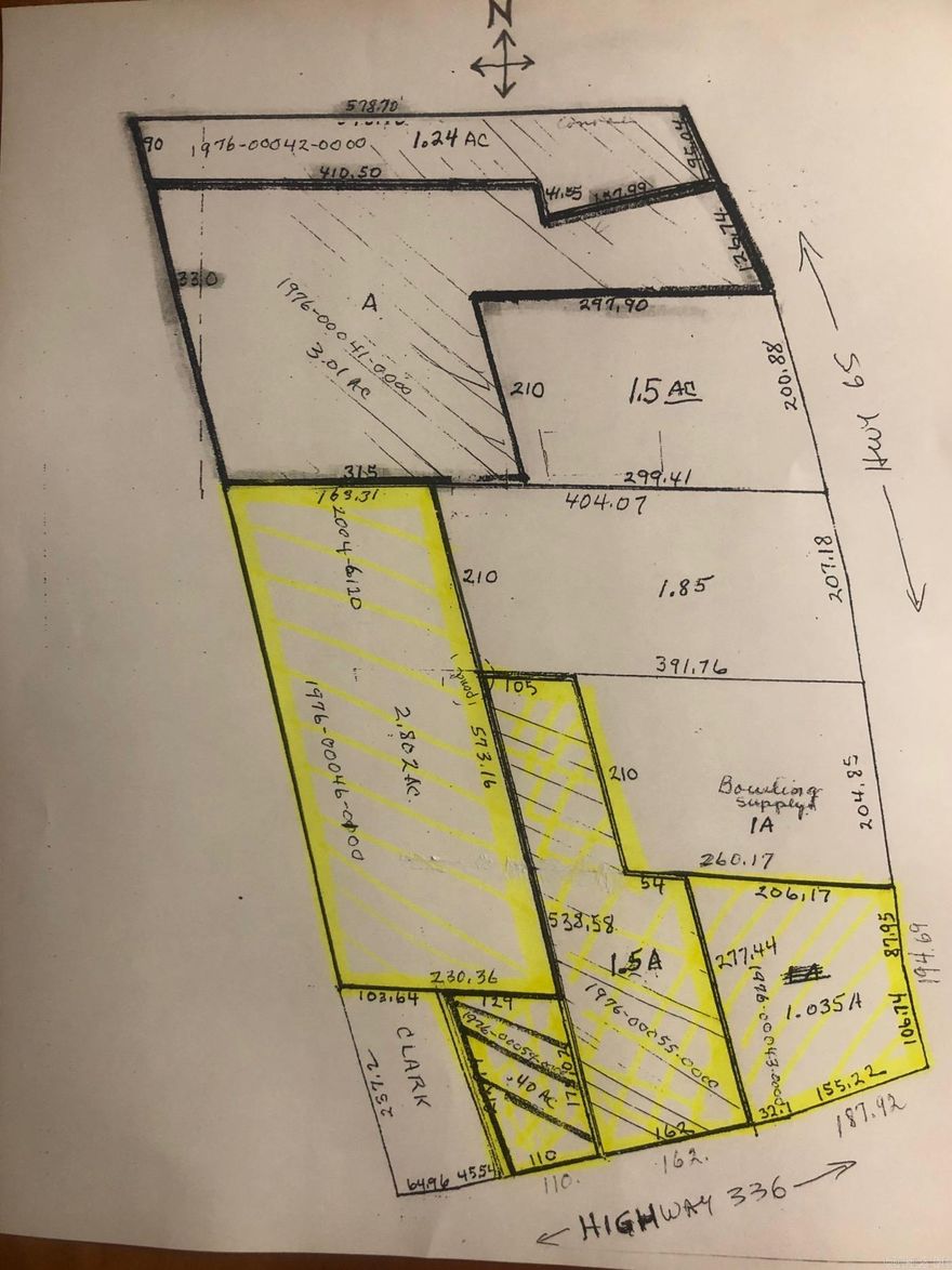 See attached plot map. This 5.7 acre corner tract of 4 lots has frontage on 2 highways. It is just north of the 143 bed Ozark Medical Center. The medical center offers emergency room, and numerous outpatient services. This tract has all utilities.   [Additional disclosure: There is an adjoining 4.25 acre tract for sale MLS #24030019]  Owners are related to selling agent/broker. Mineral rights do not transfer.
