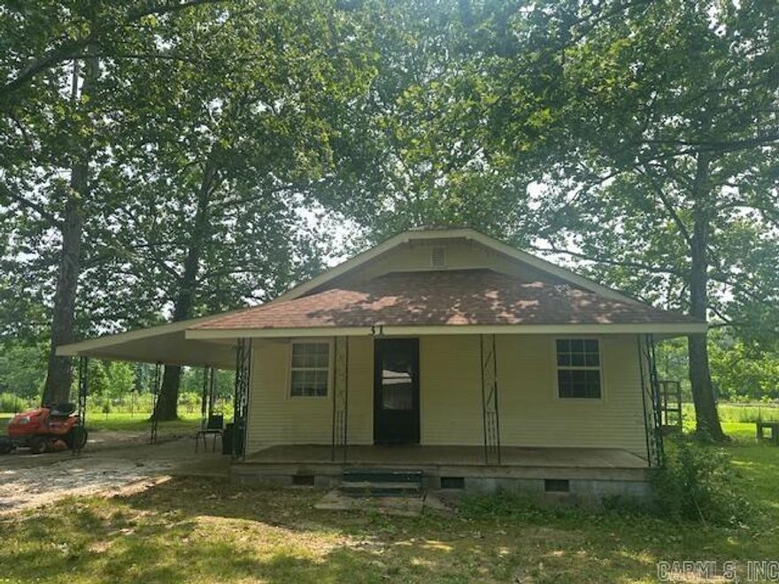 Great starter home in the country! This home sits on approx. .75 tree shaded acres & an additional .80 acres across the road.