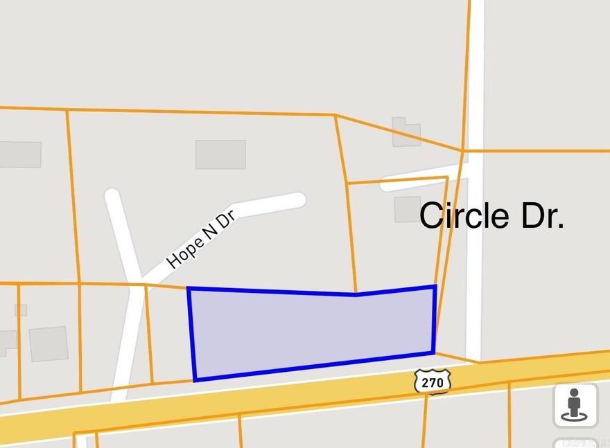 Looking for a Commercial location with HIGHWAY FRONTAGE?? This lot has 340 feet of it! Start building your dreams!