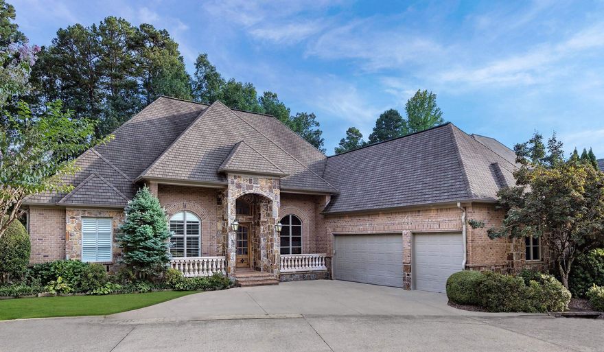 Stunning home on the 2nd hole of founders golf course in the gated community "The Oaks".  Step through the large double door entry with massive ceilings onto gorgeous hardwood flooring. Home features a spacious and inviting master suite w/ luxurious ensuite bath, study with large closets, wonderful great room w/ gas log FP & full wall of windows and patio door leading to covered patio. Lives as a 1 level with a split bedroom floorplan with a bonus room and bath up.  Completely private view to gorgeous yard overlooking the course, featuring serene pond with fully fenced yard.  **NEW UPDATES** Refinished hardwood floors and fresh paint on the kitchen cabinets! Complete makeover on this amazing home!