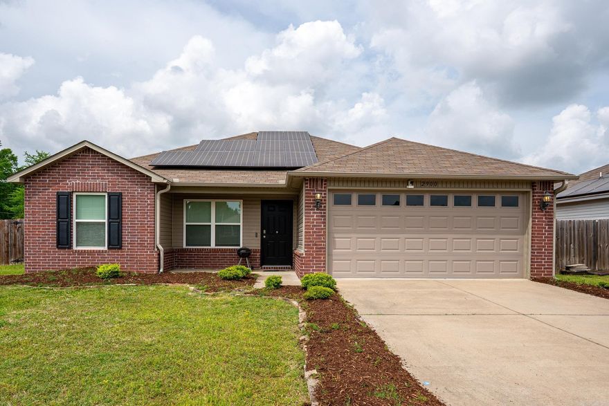 Well maintained home on corner lot in quiet subdivision. This house was the original spec house for the neighborhood & features 3 beds, 2 baths, fully fenced yard & a 2 car garage. Conveniently located close to the interstate along with shopping & restaurants. Refrigerator, washer & dryer all convey, solar panels are paid off & this property qualifies for USDA-RD loans.