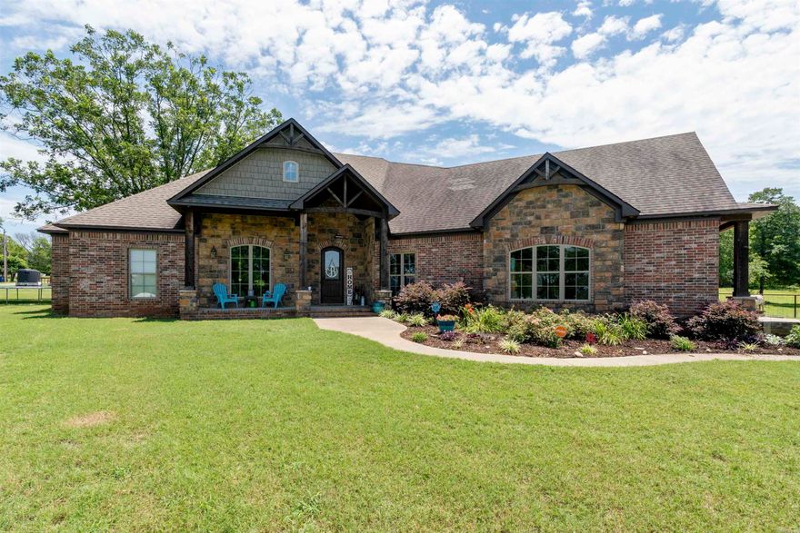 Welcome to this country living one-owner Greenbrier home with 3 bedrooms, office, and 3 full bathrooms. The bonus room upstairs offers versatile space, while the concrete floors throughout the downstairs provide durability and modern style. Enjoy the convenience of a walk-in pantry and a large laundry room that connects to the master closet. Outside, a pole barn and fenced area create the perfect setting for farm animals. This meticulously designed home offers comfort, functionality, and ample space for all your needs. Don't miss the opportunity to make this your own!