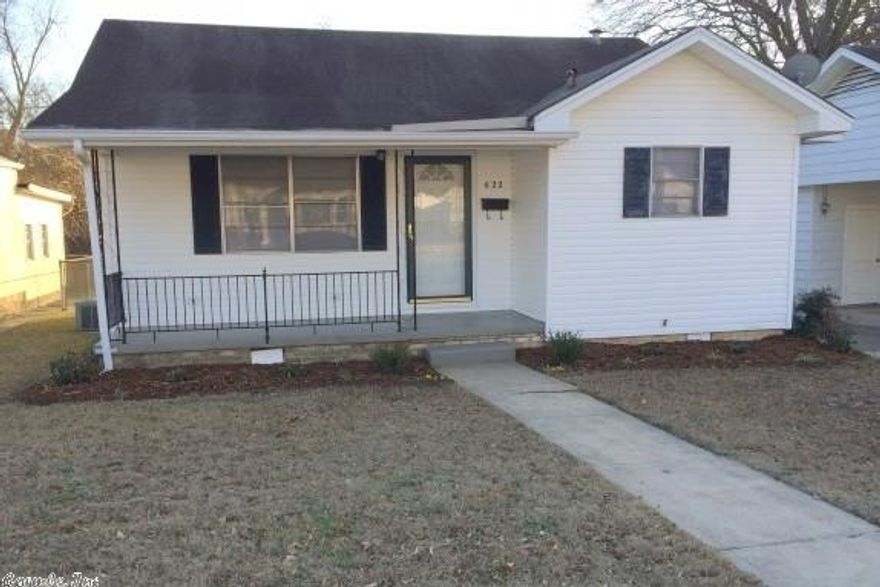 Cute 2 bed room home in a quiet neighborhood.  House has been renovated from floor to ceiling.   Large garage/shop and a fenced yard.