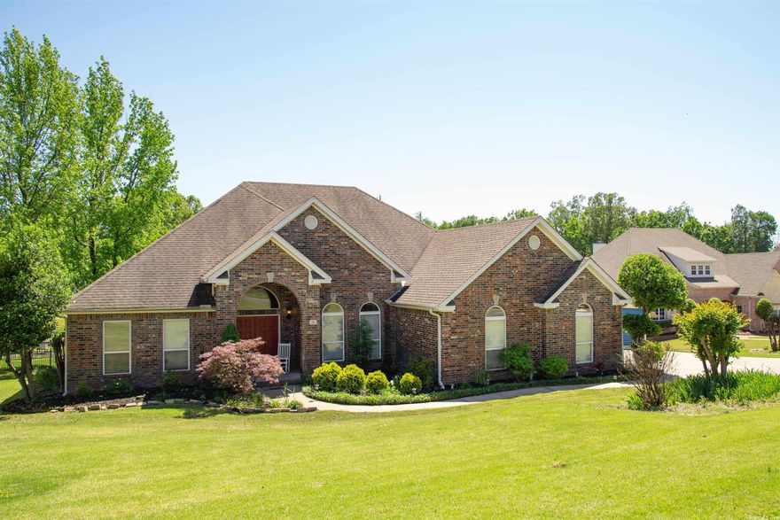 Your Dream Home in MAUMELLE Awaits! Sitting on .054 acres and a cul de sac with a pool, lake view, and Maumelle Country Club just a golf cart drive away. One level home, Kitchen/Dining/Living with an open floor plan. One Story, 4 BR (Main bedroom on opposite side), 2 1/2 BA, Office with built in shelving, Crown molding trim adding beautiful structure to the home, wood & tile flooring, living room- double sliding doors to gain natural lighting and a gorgeous view of the outdoors and evening sunset, built in sound system outside, covered deck with metal roofings, unground swimming pool, front & back yard sprinkler system, french draining system,  fenced back yard, two car garage, floored attic and plenty of storage.   Seller to Transfer Home Warranty and purchase 12 months in Buyers name. Make your memories in Maumelle today! Book your showing.