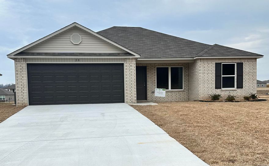 The favorite plan Franklin - this home is a beautiful 3 bedroom, 2 bath with an open concept, eat-in Kitchen, and a 2-10 Homebuyers Warranty included at no cost to the Buyer.   This home includes these thoughtful upgrades: plumbing fixture upgrade level 2, door bell, 16" bar top laminate, Luxury Vinyl Plank in wet areas and Living Room and adjacent hallways, Cheyenne interior doors, ceiling fan in Living Room, full sod, stainless steel appliance package.    THIS HOME IS SCHEDULED TO BE COMPLETE IN EARLY DECEMBER.