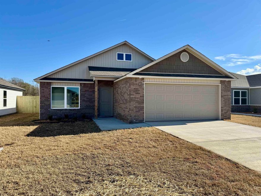 The stunning Baltimore plan is rich with curb appeal with its welcoming covered entryway and front yard landscaping. This one-story home features 3 bedrooms, 2 bathrooms, a large living room, and a beautiful kitchen fully equipped with energy-efficient appliances, generous counterspace, and a pantry. The laundry room, conveniently located just off the garage, is perfect for any sized family. Learn more about this home today!   **SEE SHOWING REMARKS & AGENT REMARKS FOR IMPORTANT INFORMATION**