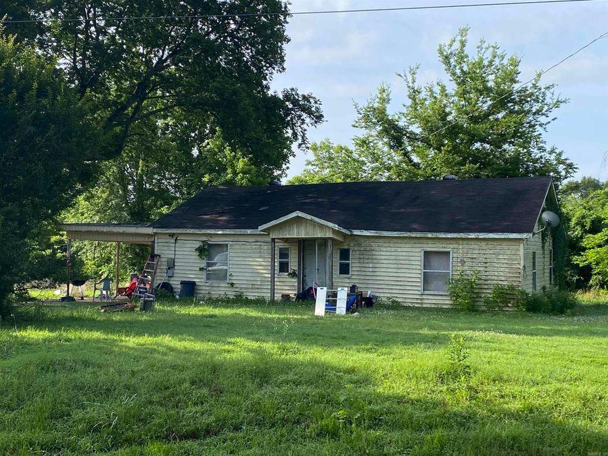 Property offers a 3 bedroom 1 bath house and approx 10 acres.  Home needs a little TLC, all electric and CH/CA.  Great investment opportunity.  Property sold " AS IS", with no disclosures.