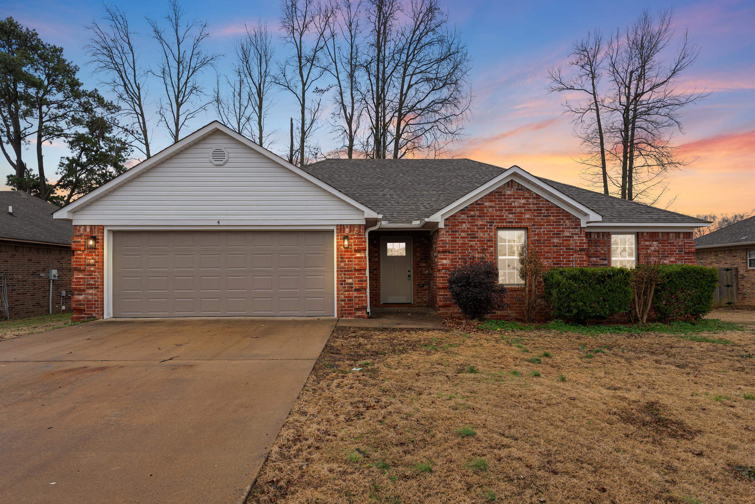 All brick home that has been updated with new luxury vinyl flooring, new paint, custom backsplash in kitchen, new water heater, and much more. 4 bed/2 bath with the front bedroom being a perfect space for a dedicated office. Open floor plan with beautiful fireplace and tray ceiling in living room. Split floor plan. Primary bedroom has tray ceiling and the ensuite bathroom features a shower and separate jetted tub. Large walk-in closet in primary suite. Out back you'll find a large fenced-in back yard with trees that give the back yard a park-like setting. Concrete patio that is great for grilling. Great location between Vilonia and Conway. 2 minutes to Vilonia Primary School. 5 minutes to downtown Vilonia. Only 12 minutes to Target, Chic-Fil-A, Tj Maxx. 25 minutes to Little Rock Air Force Base back gate.