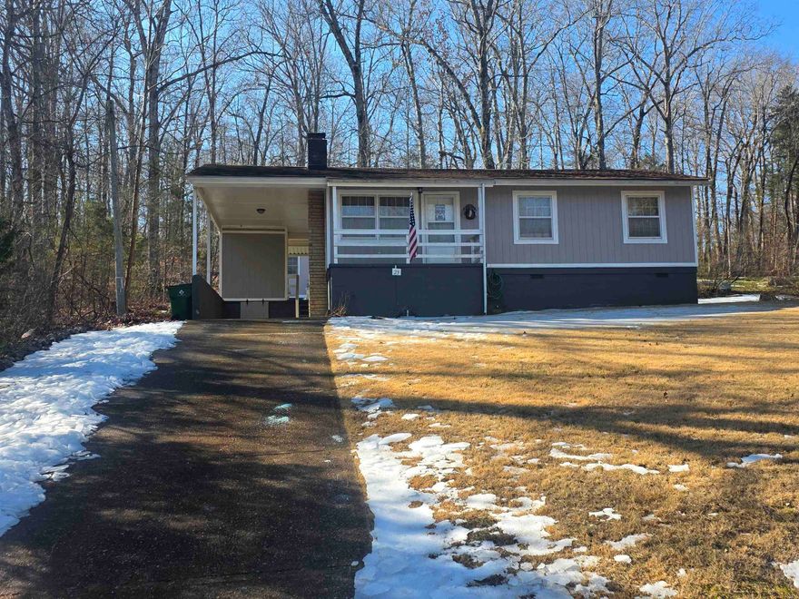 Great location for this very cozy, 2-bedroom, 1 and a 1/2 bath home. Home comes with fairly new laminate floors. All appliances stay. Some furnishings stay or can be removed. New roof, new siding, new interior paint and new flooring 2018. New AC was installed in 2019 and a new furnace in 2021. The large living room could be used as living/dining, or the large kitchen can be an eat-in kitchen. Sliding glass doors in the kitchen lead out back to a nice, covered cement patio and the carport storage, as well as the separate storage building or shop/she-shed. Architectural shingle roof. AWP installed new insulation in the attic and a vent fan in the Primary En-Suite bathroom in 2024. Updated septic tank, storm windows for energy savings and a beautiful built-in Sandstone fireplace that has been painted and piped in for gas logs. Cart distance to the North Golf course and the beautiful Southfork River. Cherokee Village property owners have access to 7 wonderful lakes, 2 beautiful 18-hole golf courses. The Thunderbird Center and of course the Southfork River. Come take a look at your new home, vacation getaway or retirement home today.