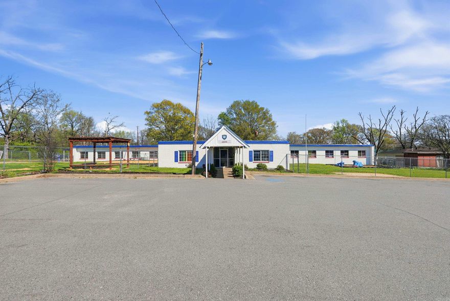 Exceptional opportunity to own a daycare facility designed for functionality, safety, and growth! This property features 8 spacious classrooms, including 4 rooms with private bathrooms, making it ideal for multiple age groups and flexible use. The building is outfitted with a full intercom system, fire alarm system, and security system for seamless communication and peace of mind. Additional spaces include 2 private offices, a break room with bathroom, and a large lunchroom/commons area perfect for group activities. The commercial kitchen with industrial sink supports daily operations, while a dedicated laundry room adds convenience. You’ll also find ample storage throughout the building to keep everything organized. Outside, three separate outdoor play areas provide safe and engaging spaces for recreation. Whether you're expanding an existing childcare business or launching a new venture, this property offers the layout and infrastructure to support success from day one.