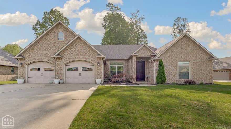 Welcome to Carriage Hills living on the sought after south side of Paragould! This spacious 4 bedroom, 2 bath home offers approximately 2,028 sq ft of well designed living space. Tucked at the very back of the subdivision, you'll love the peaceful setting with no rear neighbors, just trees as a beautiful natural backdrop. Inside the layout provides both comfort and function. A large living room features gorgeous stained wood builtins for your family photos and decor. There is plenty of space for a full sectional plus additional seating. The kitchen with abundant cabinetry is a cooks dream and the island style bar is perfect for serving or gathering. There's a generously sized laundry room with an attached storage area that could easily double as a large pantry. All 4 bedrooms are nicely sized and include walk in closets in every room. The primary suite is true retreat with room for a king sized bed and 2 nightstands plus any additional furniture you have. That oversized walk in closet tho... your partner might just have room for their clothes too. And that primary bathroom,jetted tub,separate walk in shower, and dual vanities.