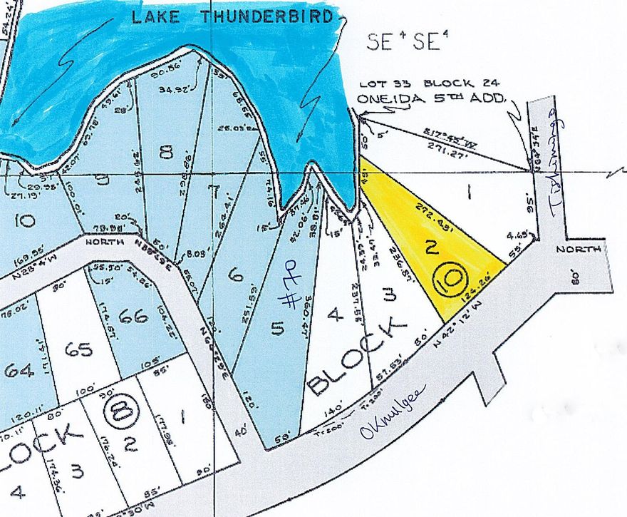 Lake Thunderbird Lot with Great View! This lot sits back in a cove and has some great views. Perfect spot to build a house and enjoy all that Lake Thunderbird and Cherokee Village has to offer.