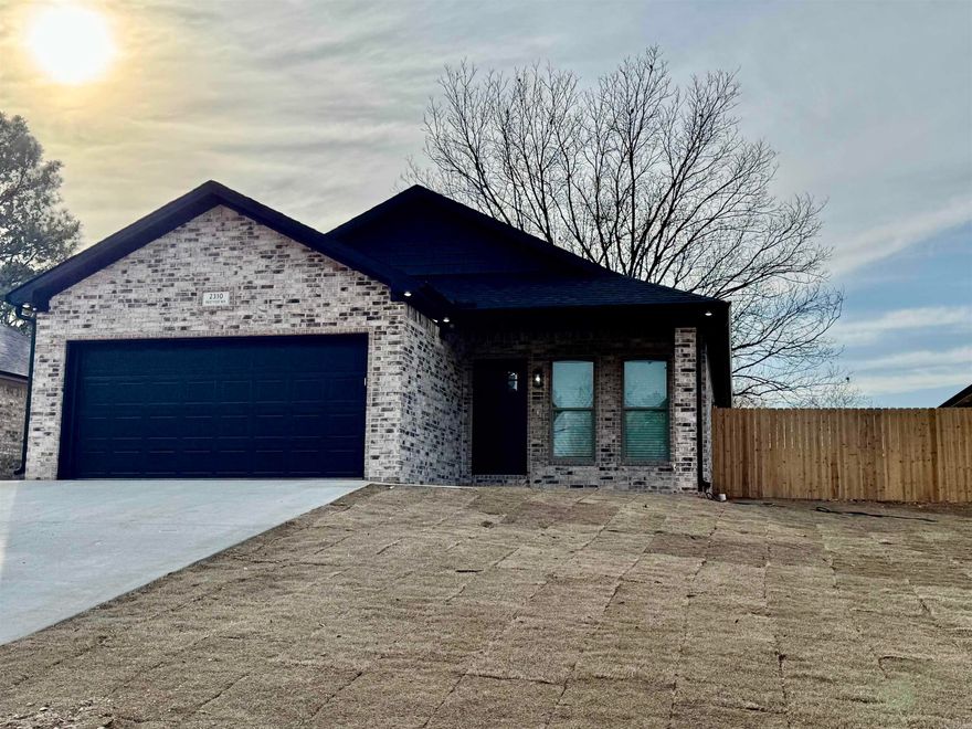 Be the first to live in this beautiful new construction home offering 3 bedrooms, 2 bathrooms, and a spacious 2-car garage with MyQ smart technology.The open-concept layout features abundant natural and recessed lighting, black shaker cabinets, quartz countertops, Delta faucets, stainless steel appliances, a large pantry, and a dedicated laundry room. The primary suite includes a walk-in closet  and a private en-suite bath with a double vanity. Additional bedrooms offer generous closet space, along with upgraded ceiling fans and 2" faux wood blinds throughout the home. Enjoy outdoor living with a covered front porch and a private side patio that opens to a fenced backyard. Energy-efficient features include central heat and air with heat pump, blown in insulation, and LED lighting.