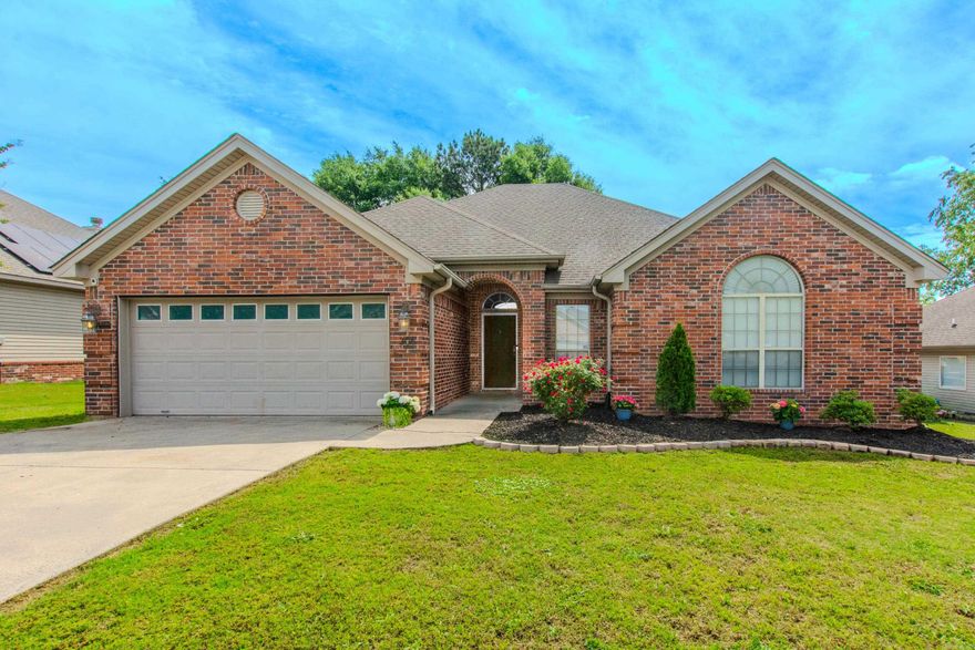 This beautifully updated 4BR/2BA one-level home offers 1,827 SF of comfortable living with fresh paint throughout, updated flooring in the living area, stylish updated light fixtures, and fresh landscaping that adds instant curb appeal! The desirable split floor plan provides privacy, with a spacious primary suite featuring his-and-hers closets, and double vanity.  Step outside to enjoy the covered back porch overlooking the fully fenced backyard—perfect for relaxing or hosting guests. The large swing set and Tuff Shed both convey, offering plenty of outdoor enjoyment and storage.  This move-in ready home combines thoughtful updates, great space, and practical features all in one. Don’t miss your chance to see it before it’s gone!