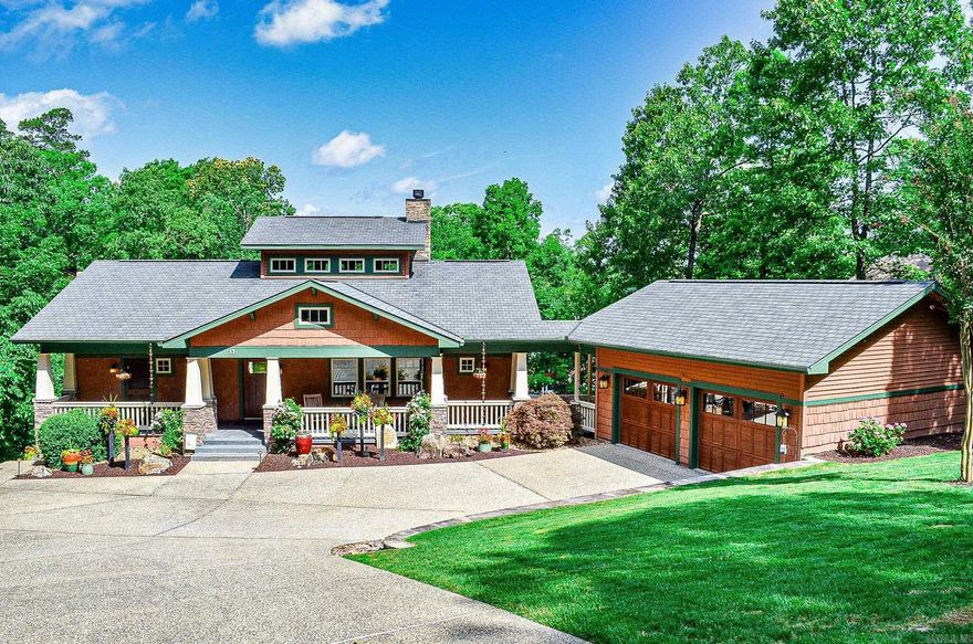 AGENTS SEE REMARKS! Authentic Craftsman home, with the style of a 110 year old home but with all of today's technology! Including 3/4" solid oak flooring (never refinished) w/mix of flat, rift & quartersawn cuts at various widths, custom leaded glass in front door, cabinet doors & above pantry, seeded glass in some kitchen cabinetry (period-specific), soapstone counters in kitchen, mudroom & powder room, travertine limestone in primary bath, central vac w/Hide-a-Hose system that reaches every room, all trim & stained cabinetry on main level is quartersawn oak, power window in cupola for venting, push out casement windows w/retractable screens for visibility & cleanliness, framing & slab cutout for future elevator, plumbed-in coffee maker, large boat dock, extensive landscape w/waterfall, ROOF 01/29/25 & much, much more (list available in documents and see additional video for demonstrations).