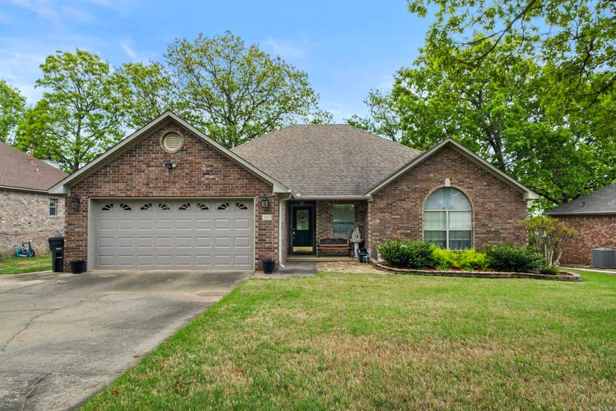 Well maintained in Sherwood! Seller made improvements over the last couple of years to include: whole house generator, converted screened-in porch to fantastic sunroom w/it's own mini-split HVAC system, customized kitchen cabinets w/pull out shelves & turntables, installed under counter instant hot water heaters in kitchen & guest bath, new electric range '24, new garage door, new paint inside & out, &more! Enter the large living room which features a fireplace w/gas log insert & double tray ceiling. The living room is open to the eat-in area of the kitchen which boasts tile flooring that leads into the kitchen w/custom cabinets, pantry & lots of storage & counter space. The sunroom is the show stopper w/insulated doors & windows & views of the beautifully landscaped backyard. The primary bedroom boasts a pyramid ceiling &includes a 36" door which allows a wheel chair to easily move through. The luxurious ensuite bath features a walk-in shower, double sinks, & walk in tub with multiple body jets. Situated close to the primary suite, the laundry room has hookups for both gas & electric dryer & has a pedestal sink. The 2 guest rooms are of good size & share a bath w/tub-shower combo.