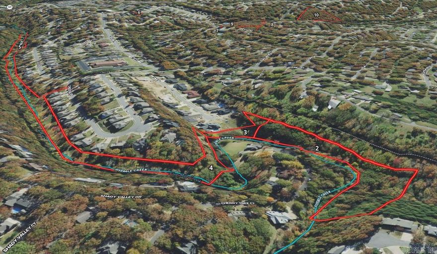REAL ESTATE AUCTION - SEPT 27TH, 10AM - WYNDHAM RIVERFRONT HOTEL, 2 RIVERFRONT PL., NLR, AR - 33 properties total   Lot #2 - Parcel#: 33N0040007600  • Size: 2.30 acres  • Zoning:  R1 • Estimated taxes: $601.47  • Description: Off Redmount Road, South of NLR Airport, Runs along Five Mile Creek, Wooded, Irregular Shape, Landlocked, North Little Rock 72118  Lot #3 - Parcel#: 33N0040000001 • Size: 0.50 acres • Zoning: R1 • Estimated taxes: $247.75  • Description: Closest access through Tinsman Ct, Runs along Five Mile Creek, Wooded, Irregular shape, Landlocked, North Little Rock, AR 72116  Lot #4 - Parcel#: 33N0130323002  • Size: 2.30 acres • Zoning: R1 • Estimated taxes:  $561.12  • Description: Joins lot #5, Off Kieree Dr, Cobblestone Cir, Five Mile Creek, Long and narrow, Non-buildable, Borders subdivision, North Little Rock, AR 72118  Lot #5 - Parcel#: 33N0130001400  • Size:  1.01 acres • Zoning: R1 • Estimated taxes: $175.42 • Description:Joins lot #3, Five Mile Creek, Irregular shape, Wooded, Borders subdivision, Long, Narrow, North Little Rock, AR 72116  Call listing agent for Auction Terms