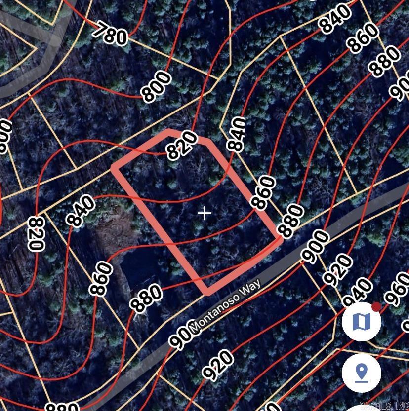 One acre sloped lot with a possible winter view. Come build your new golf front home in Hot Springs Village! It is home to 11 recreational lakes, nine championship golf courses, 13 tennis courts, 14 pickleball courts, 30 miles of walking trails, more than 200 clubs and organizations and numerous additional activities for all ages. Spanning 26,000 acres of the Ouachita Mountains, Hot Springs Village is the largest gated community inNorth America. New Member Buy-in Fee due at closing.