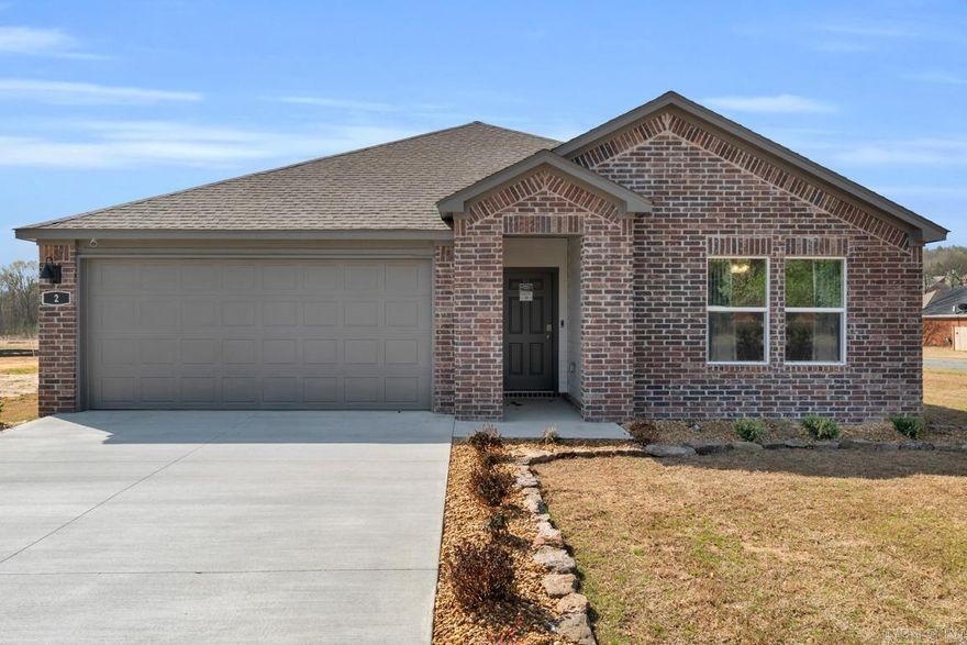 Jubilant Justin Plan plan with 4 Bedrooms, 2 baths, and a 2-car garage! These homes feature LVP flooring with carpet in the bedrooms and closets! Kitchen has 36-inch cabinets with granite kitchen countertops and an undermount kitchen sink! LED Lighting throughout! Primary bedroom with have a walk-in shower, granite counters and a walk-in closet! Brick exterior with Hardie® siding per plan and Architectural shingles. Covered patio per plan. Programmable thermostat! Special Builder warranty. Ask for details. Photos may be renderings/stock photos! HOA fees will be used for management. HOA/POA dues are not yet determined, the amount is estimated.  Taxes Estimated and TBD.