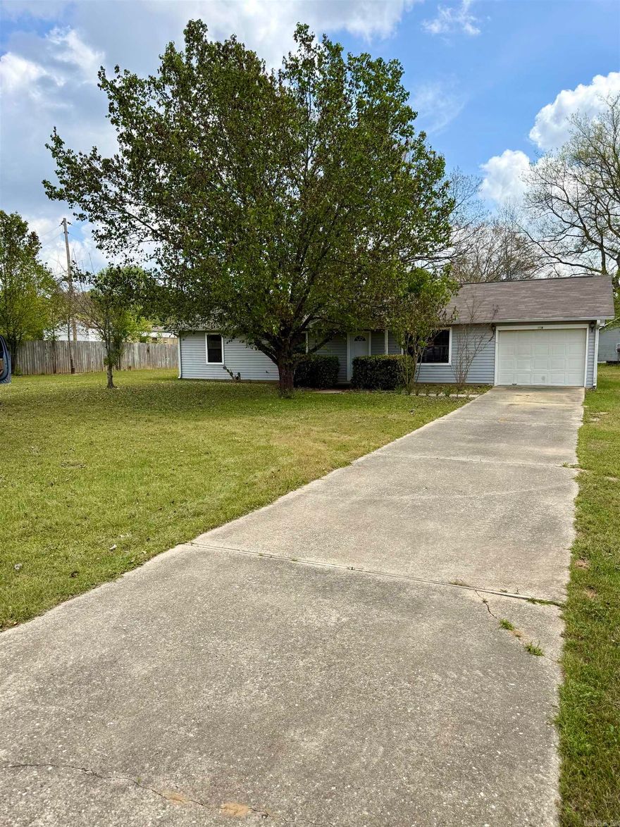 Great Opportunity on Spacious Lot! This 3-bedroom, 2-bath home offers 1,248 square feet of living space and sits on a generous 0.40-acre lot, providing plenty of room to enjoy outdoor living. Inside, you’ll find a functional layout with great potential. With a few cosmetic updates, this property can easily be transformed into a beautiful and comfortable home tailored to your style. The seller is offering a $5,000 credit that can be used toward upgrades—giving you flexibility to make this home your own. Whether you’re a first-time buyer, investor, or someone looking for a project, this home presents a fantastic opportunity. Property is being sold as-is.