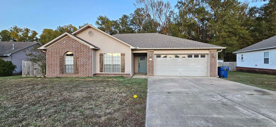 Must See! NON-SMOKING 3 bedroom 2 bathroom house for rent in Cabot. This beautiful home features hardwood floors, gas log fireplace, jetted tub, fully fenced backyard, with deck and lighting, shed and 2 car garage. This home also includes stainless steel stove, microwave, dishwasher, walk in closets, hardwood and tile floors, washer and electric dryer hookups located in separate utility room, central heat and air, ceiling fans, dining area, deck, firepit, and storage. Pets may be considered.