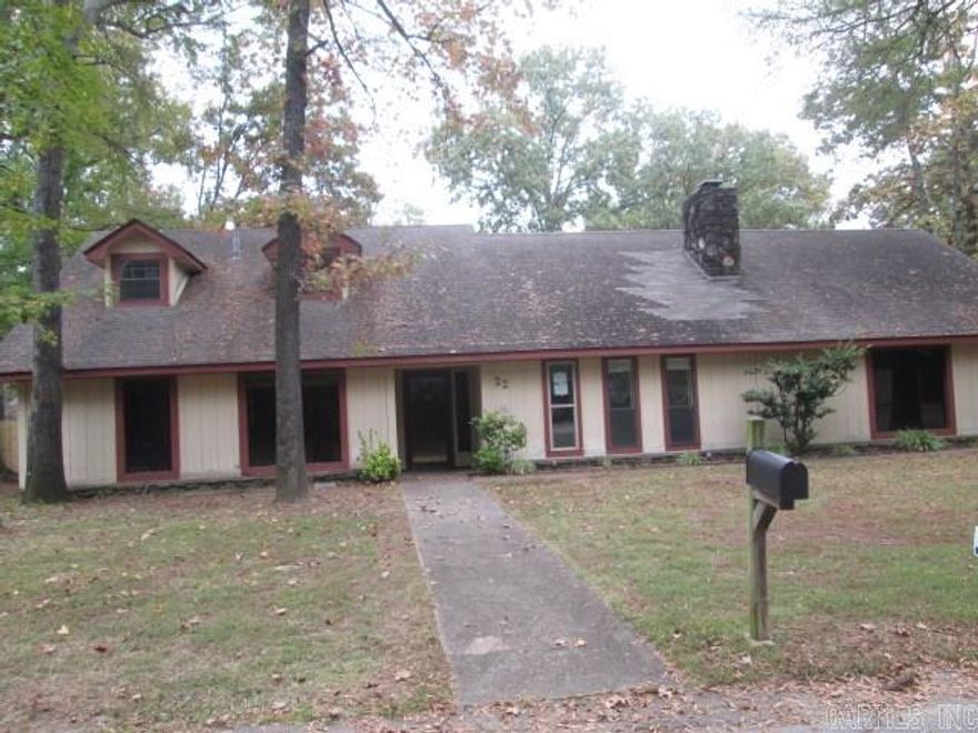 One and half story home with two bedrooms and one bathroom down and master bedroom and bathroom upstairs. Living room with rock fireplace. Kitchen/dining room combination. Two car garage can be used as den or easily converted back. Fenced backyard and inground swimming pool. Lots to see-- call today for details.