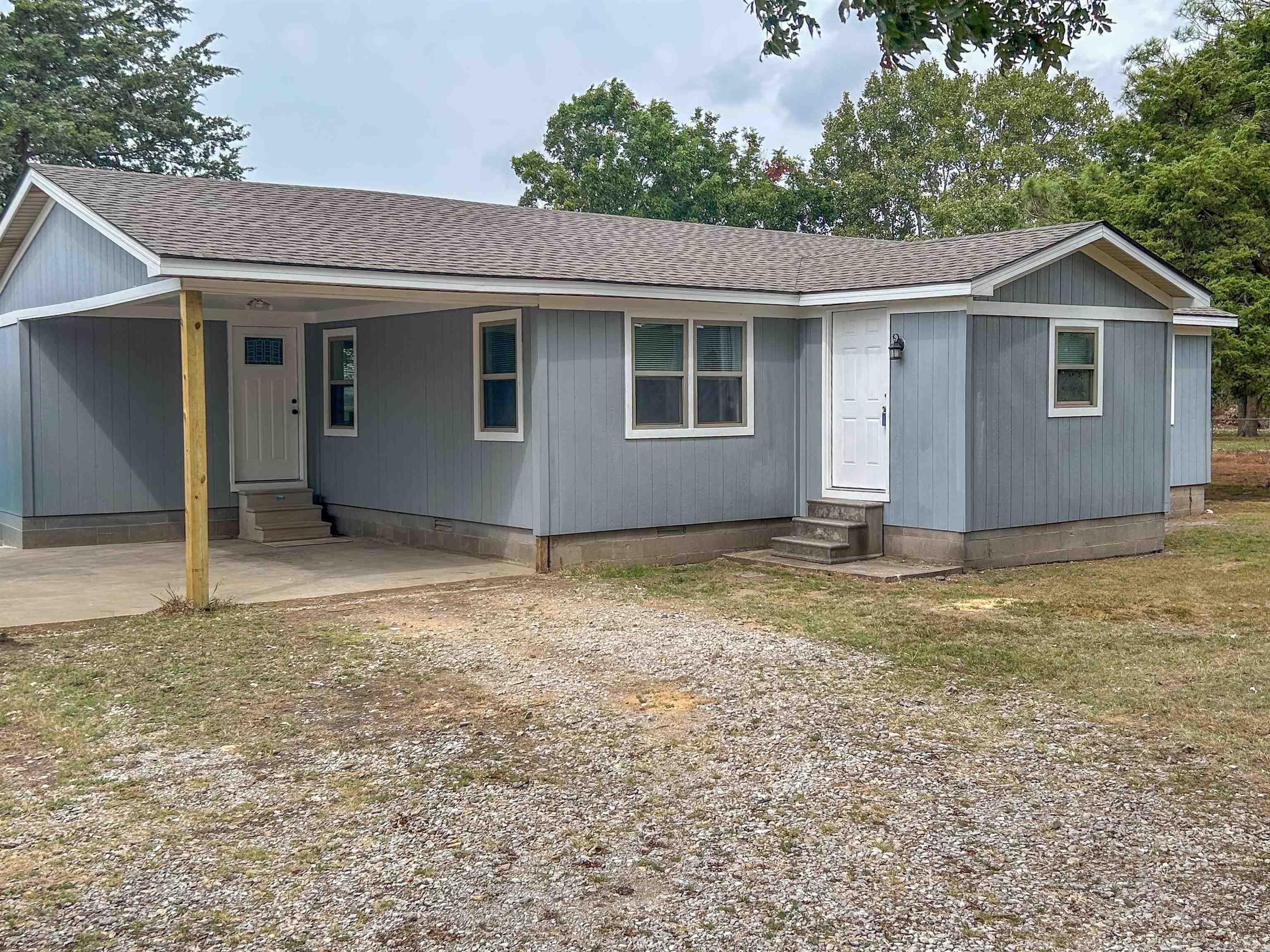NEWLY renovated all electric home sitting on a beautiful 1.19-acre lot with mature shade trees just outside Jonesboro and close to city limits. This 2 bedroom, 1 bathroom home has been transformed with a new roof, new vertical exterior siding, new windows, new waterproof LVP throughout, front office area that could be converted into a 3rd bedroom, newly refinished painted ceilings and walls, new lighting fixtures, ceiling fans, new exterior doors and so much more! Convenient to the industrial park area and located 1.2 miles from Hwy 18E. There is no Seller Property Disclosure available as Seller has never occupied property.
