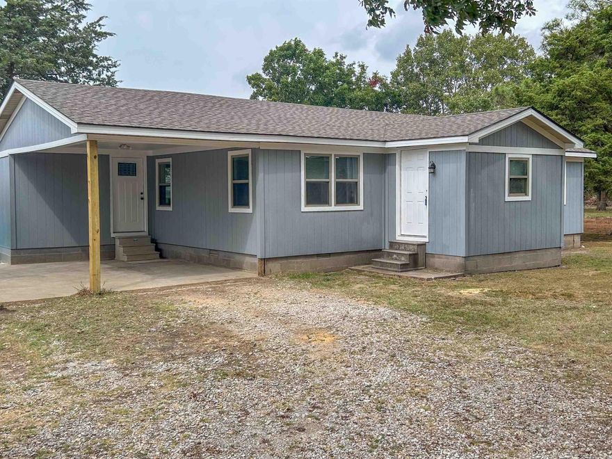 NEWLY renovated all electric home sitting on a beautiful 1.19-acre lot with mature shade trees just outside Jonesboro and close to city limits. This 2 bedroom, 1 bathroom home has been transformed with a new roof, new vertical exterior siding, new windows, new waterproof LVP throughout, front office area that could be converted into a 3rd bedroom, newly refinished painted ceilings and walls, new lighting fixtures, ceiling fans, new exterior doors and so much more! Convenient to the industrial park area and located 1.2 miles from Hwy 18E. There is no Seller Property Disclosure available as Seller has never occupied property.