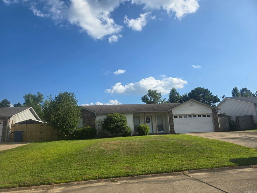 Lovely 3 Bed 2 bath, 2 car garage , Nice front porch, extra parking pad with covered carport , fully fenced back yard, large enough for a family picnic or family gathering. Nice walk in closet in primary suite. Kitchen opens up to the great room with plenty of cabinet space. Call today for your appointment. Please see agent remarks for showings.