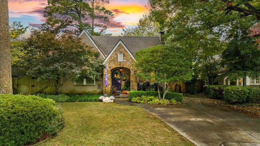 Nestled in the heart of The Heights, this charming residence exudes timeless elegance & warmth. With its picturesque tree-lined streets, historic charm, & proximity to all that Little Rock has to offer, this home offers a truly exceptional lifestyle.  This delightful home showcases quintessential Heights architecture with a welcoming front porch & a beautifully landscaped yard by Chris Olsen. It's the epitome of curb appeal. Blending modern amenities with historic charm, this home preserves the character of the neighborhood while offering the convenience of contemporary living.  Step inside to discover a spacious living room flooded with natural light, featuring hardwood floors & a cozy fireplace. The well-appointed kitchen boasts stainless steel appliances, granite countertops, & ample cabinet space.  The master suite is a sanctuary of comfort, featuring a spa-like en-suite bathroom, a walk-in closet, and a serene color palette.  Two additional bedrooms offer flexibility for guests with an additional den and office space that can't be missed.  Escape to your private backyard retreat, complete with a lush garden with flagstone paths, weeping rock fountain & a fire pit.